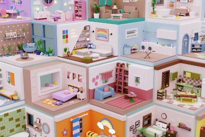 卡通风格舒适型房间及内饰合集1（Cozy Cartoon Rooms Interior）