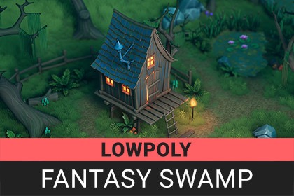 Lowpoly Fantasy Swamp - 低多边形奇幻沼泽