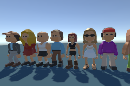 城市日常角色包 CityNPC(LowPoly)