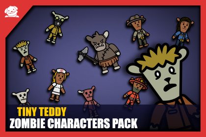 2D Cartoon Zombies Characters Pack (2D 卡通僵尸角色包)