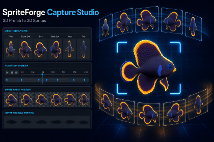 SpriteForge Capture Studio|3D模型转 2D图或序列帧动画资产