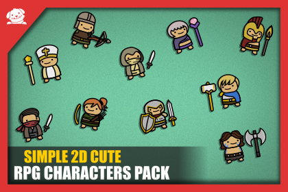 Simple 2D Cute RPG Characters 简约 2D 可爱 RPG 角色包