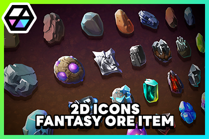 2D Icons - Fantasy Ore Item
