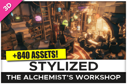 STYLIZED The Alchemist's Workshop - Low Poly 3D Art