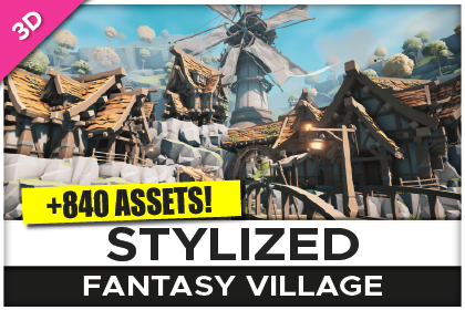 STYLIZED Fantasy Village - Low Poly 3D Art