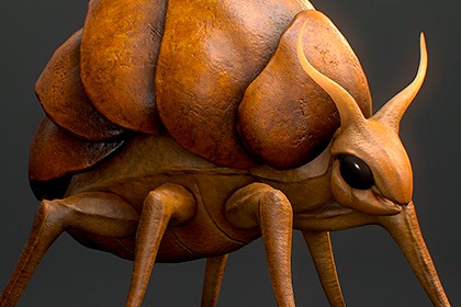 工蚁甲虫 - 风格化奇幻生物 (Worker Beetle - Stylized Fantasy Creature)