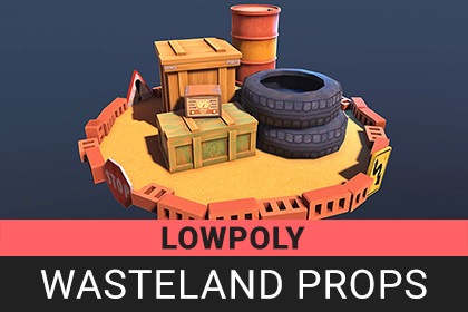 Lowpoly Wasteland Props - 低多边形废土道具