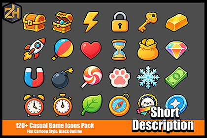 120+ Casual Game Icons Pack