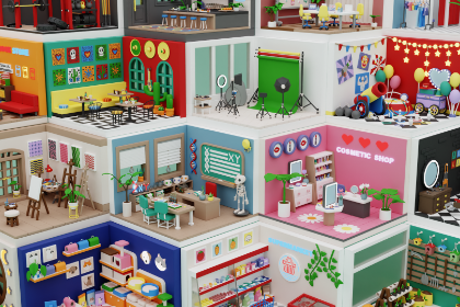 卡通风格行业主题商铺房间及内饰合集4（Cozy Cartoon Profession Rooms Interior 4）