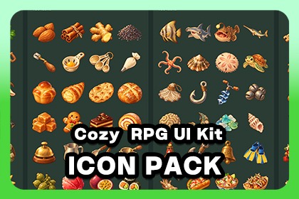 Cozy Fantasy RPG Icon Full Pack｜种田经营类 RPG 图标合集·1010款